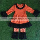 Remake Fashion Wholesale Import Price Orange Cotton Beautiful Elegant Kids Halloween Costumes Clothes Baby Girls Dress Outfits thumbnail-2