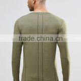 Guangzhou Shandao Casual Summer O-neck Long Sleeve 160g 100% Cotton Custom Slim Tall T Shirt thumbnail-2