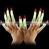 Halloween Party Accessories Glow in Dark Luminous Fluorescent Witch Finger False Nail thumbnail-2