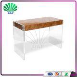 High Quality Wooden Top Office Desk With Drawers Plexiglass Table Legs