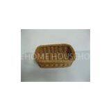 Miniature Rectangle Rattan Bread Basket Dark Brown , Washable thumbnail-1