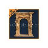 Figure Carved Stone Door Surrounds With Yellow Marble Grand Door Frame thumbnail-1