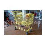 Yellow Powder Coating Wire Shopping Carts Austrian Design 180L thumbnail-1