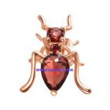 Garnet Sterling Silver Ant Jewelry, Insect Jewelry - Colool
