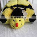 Cutom Plush Pillow Bee Stuffed Plush Animal Toy Pillow Yellow thumbnail-1