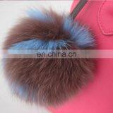 26 Letters Real Fox Fur Ball Pompom Keychain Handbag Fur Ball Accessory thumbnail-3