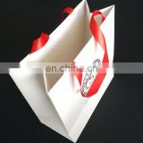 Wholesale White paper Jewelry Bag With Foil Gold Logo