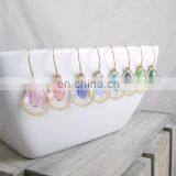 Latest Fashion Simple Design Gold Crystal Bridesmaid Earrings For Women thumbnail-1