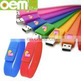 fashion custom silicone bracelet usb flash drive