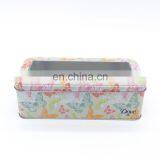 Rectangular Tin Box Cosmetic Tins With Clear Window Top thumbnail-2