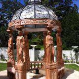 Natural Outdoor Marble Gazebo With Beautiful Women Column For Decorative thumbnail-4