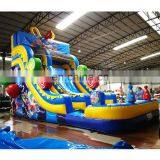 Outdoor Playground Candy Theme Blow Up Water Slides Pool For Children Amusement Park