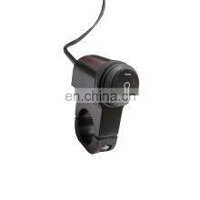 Waterproo CNC Aluminium Alloy Switches Black Button on off on Motorcycle 7/8