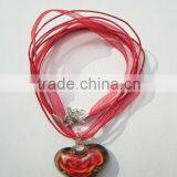 Joya Gift Lampwork Glass Pendant Necklace Lampwork Glass Necklace Glass Vial Pendant Bottles With Wax Cord thumbnail-1