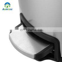 Оптовая кухонная внутренняя нержавеющая металлическая мусорка с тонкой крышкой и педалью, с мягким закрытием thumbnail-5