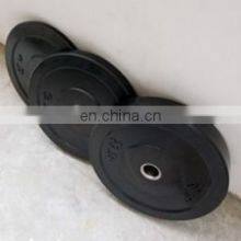 Rubber Barbell Counterweight Deadlift Stainless Steel Middle Ring Black Training British Standard Pound Weightlifting Plate thumbnail-3