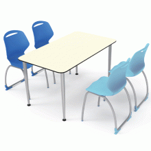 By-x2000 Four-person Student Desks thumbnail-1