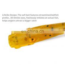 JOHNCOO 45mm 0.42g 50pcs Artificial Soft Trout Baits Bass Soft Swim Bait Fishing Lure thumbnail-2