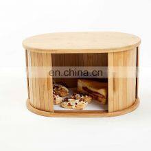 Creativity Design Eco-friendly Kitchen Dustproof Bamboo Bread Storage Bin Pantry Organizer Kitchen & Tabletop thumbnail-1