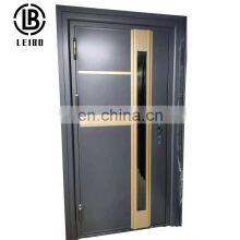 Italian Luxury Design Stainless Steel Entrance Door Exterior Security Front Pivot Door Modern Entry Black Aluminum Pivot Door thumbnail-3