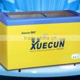 Sc-328Y Double Temp Curved Sliding Glass Door Cabinet Cooler & Freezer thumbnail-1