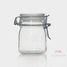 Glass Jar for Powdery Substances, 190ml, 200ml, 250ml, With a Buckle Lock, Transparent Glass Material thumbnail-3