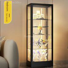 Space-saving Corner Display Unit DS-DU324 With Breathable LED Light | Metal Corner Cabinet Display Case for Luxury Boutique thumbnail-2
