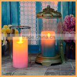 Flickering Multi-colored LED Wax Pillar Candle thumbnail-4