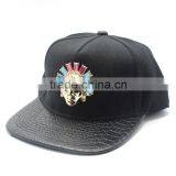 Personalized Metal Pharaoh Embellishment Leather Brim Customize Snapback Hats thumbnail-4