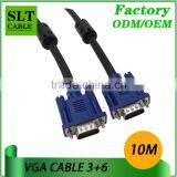 Shenlantuo High Quality 10M VGA Cable Male to Male Copper 3+6 15Pin Vga Cable for Computer Projector Monitor thumbnail-2