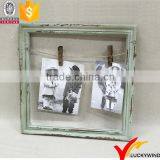 Clothespin Shabby Chic Look Wall Antique Colored Photo Frame