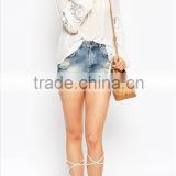 retro Bohemia long sleeve r casual blouse with tassel ornament for women OEM service