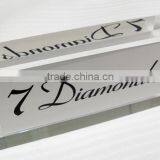 Transparent Clear Acrylic Embedment Paperweight With Sign Display