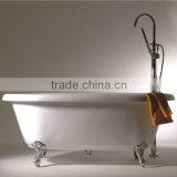 150cm Skirt Panel Massage Bathtub With Carving Square Shape B25515W-1WT1 thumbnail-5