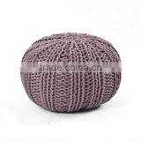 Natural Fibres Styles Modern Footstool Poufe Seat Knitted Cotton thumbnail-1
