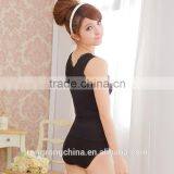 High Quality Lace Design Lady Tank Top Tummy Control V Neck Tank Top thumbnail-4
