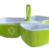 Square Melamine Section Bowl