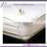 Hotel Mattress Pads With Corner Elastic Stripes, White Mattress Pads for Hotels, Motels, Spas thumbnail-1