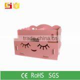 Wholesale Pretty Pink Handmade Houseware Fold Female Storage Comestic Box & Organizer for Living Room thumbnail-5