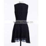 Hot Selling Popular Mature Style O-neck Sleeveless Shiny Women Dress for Formal Party thumbnail-4