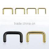 Black Anodized Titanium Mini Septum Ring Septum Piercing thumbnail-1