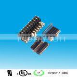 1.27mm Pitch Single/Double Layer Double Row Angle Pin Header Connector in China