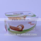 650ml IML butter ice cream container with lid