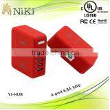 Travel 4 Ports 6.8A USB Hub Wall Charger for Tablet,iPad,Mobile Phone thumbnail-1