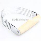 LFGB/FDA High Quality Good Function Stainless Steel Wire With Wood Handle Dough Blender thumbnail-2
