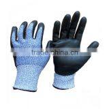 13Gauge Seamless Knitting Liner Black Nitrile Foam Palm Coated Gloves