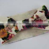 Cheap Floral Print Fabric Korean Baby Headband Kids Headbands