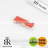 Red Custom Printed Metal Logo Labels for Handbags Brightness C1-80017