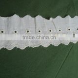Off-white color cotton lace / beautiful laces design pattern / garments wear laces