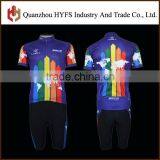 Cycling Jersey Manufacturer Polyester Lycra Polyester Fiber Team Sky Cycling Jersey thumbnail-1